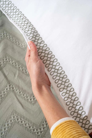 Noemi Green Double 7 Piece Bedspread & Bedding Set