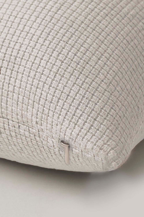 Black Leaf Pattern Woven Straw-Look Punch Cushion Cover