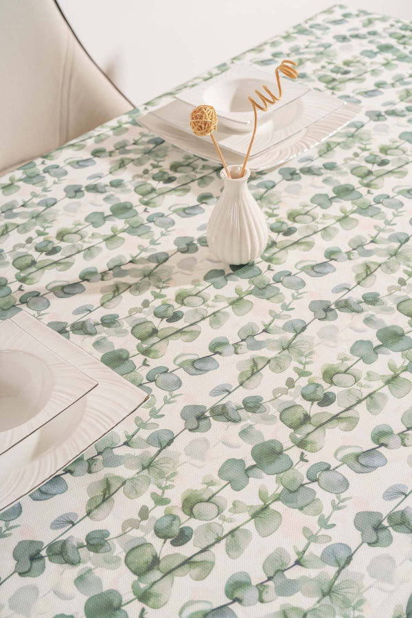 Eucalyptus Patterned Tablecloth, Table Fabric, Picnic Blanket