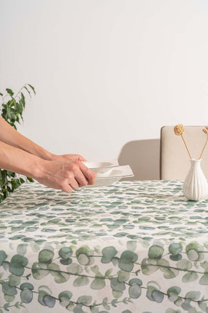 Eucalyptus Patterned Tablecloth, Table Fabric, Picnic Blanket