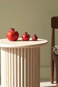 3-Piece Glossy Pomegranate Decorative Object Set
