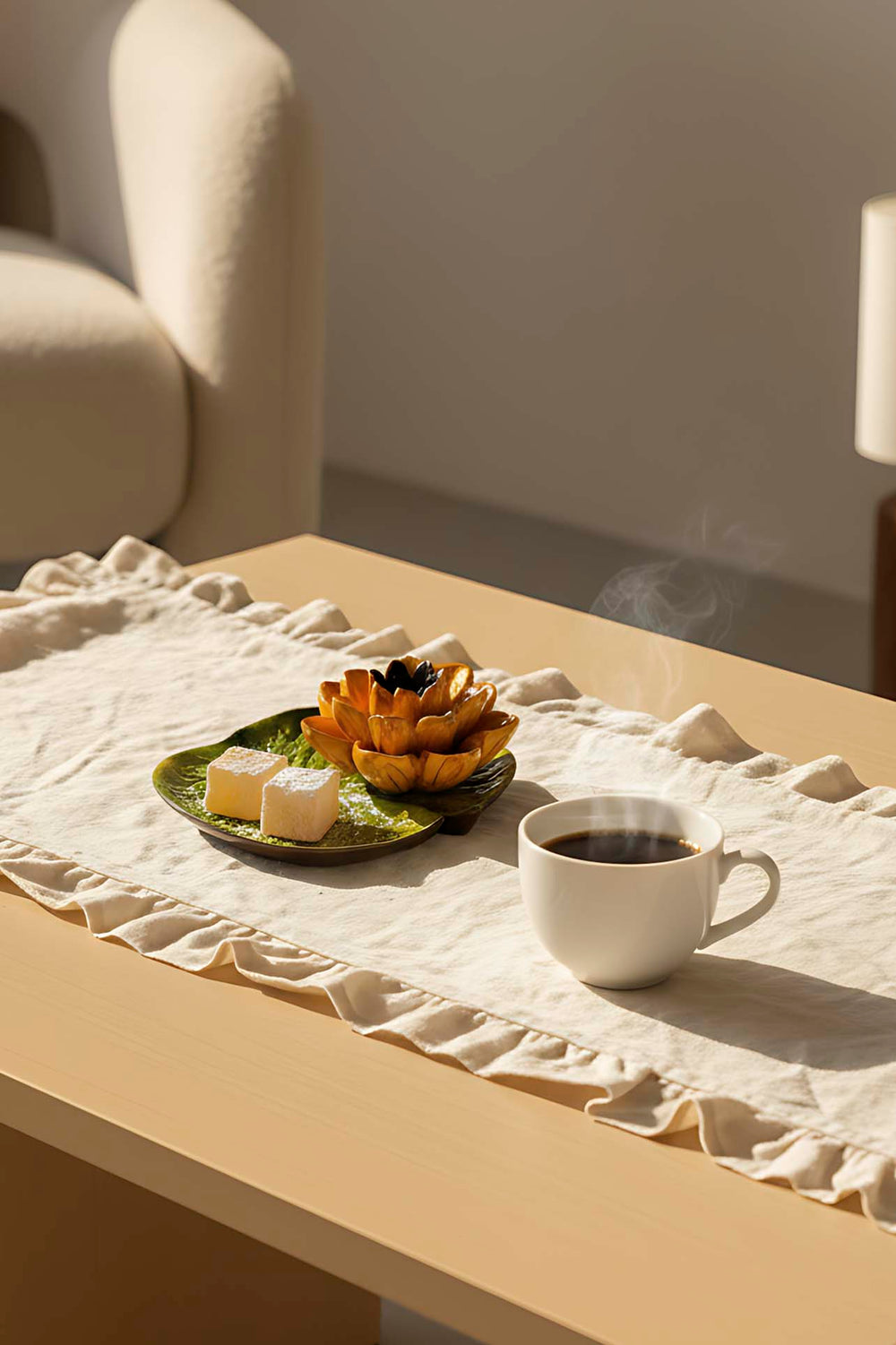 Yellow Lotus Flower Decorative Plate