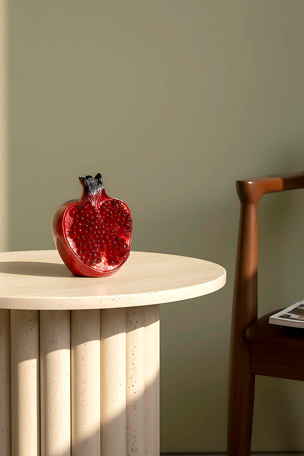 Single Half Pomegranate Decorative Object