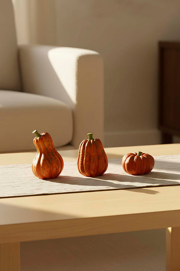3-Piece Decorative Pumpkin Object Set