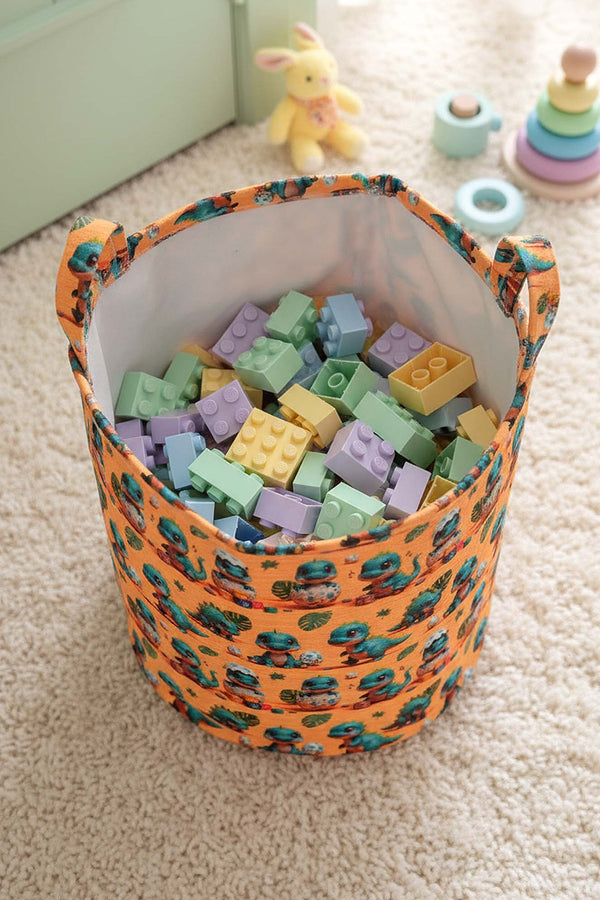 Dino Pattern Toy Laundry Basket