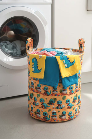 Dino Pattern Toy Laundry Basket