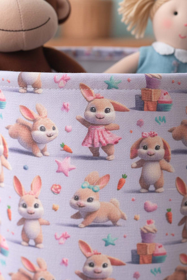 Rabbit Pattern Toy Laundry Basket