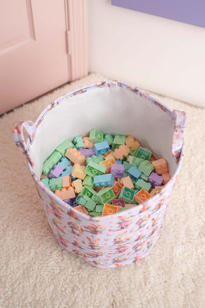 Rabbit Pattern Toy Laundry Basket