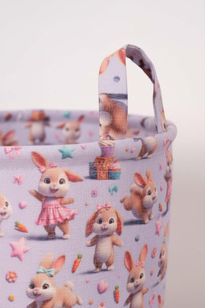 Rabbit Pattern Toy Laundry Basket
