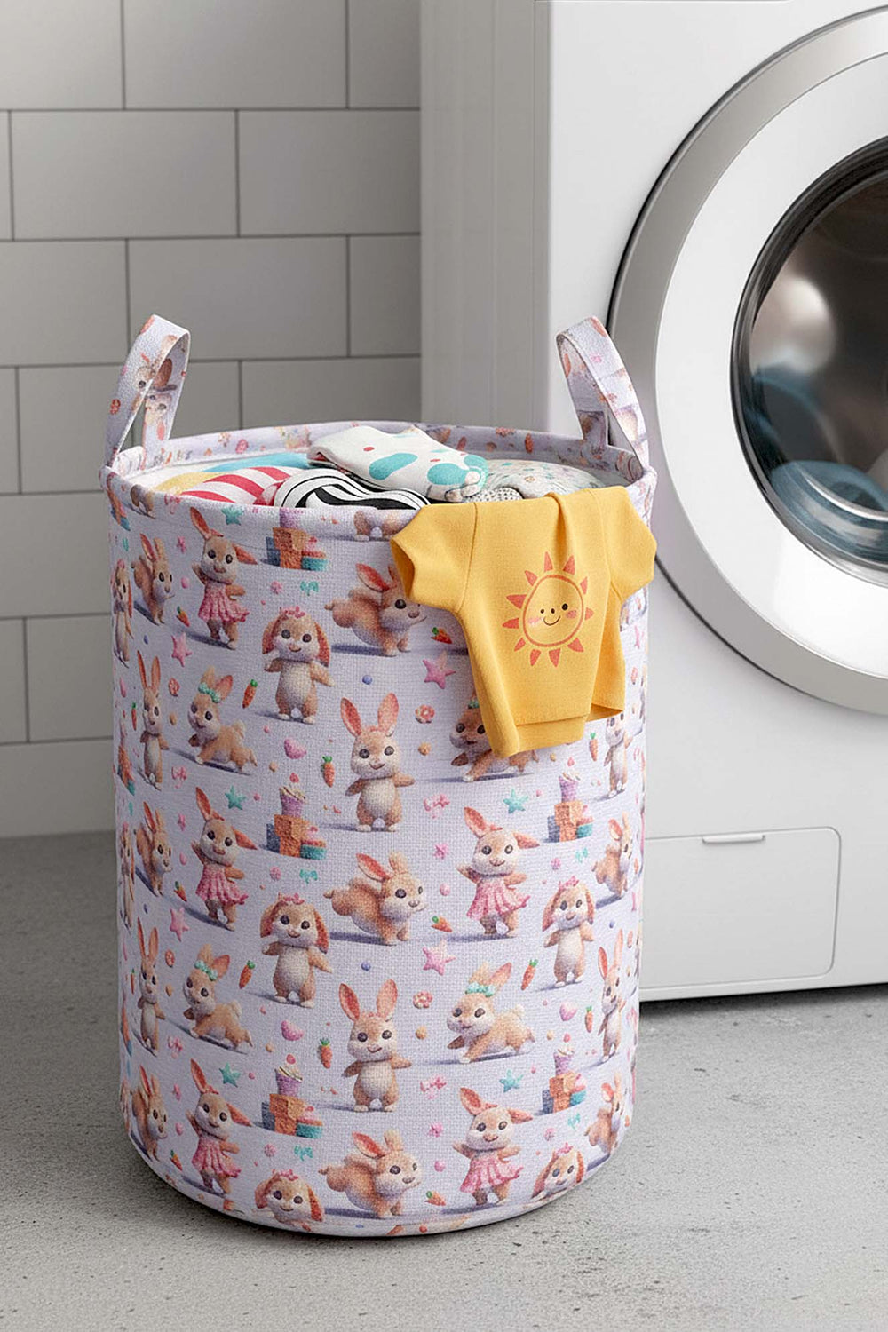 Rabbit Pattern Toy Laundry Basket