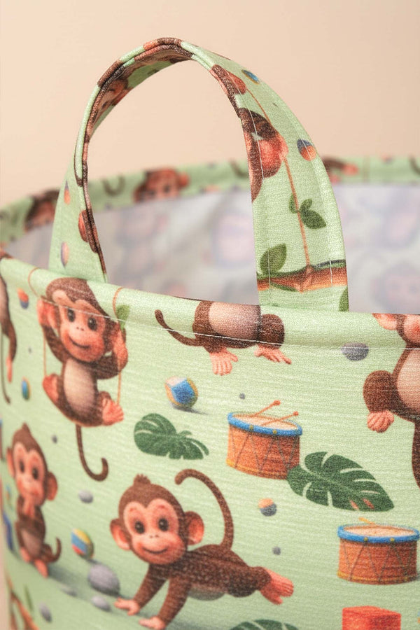 Monkey Pattern Toy Laundry Basket