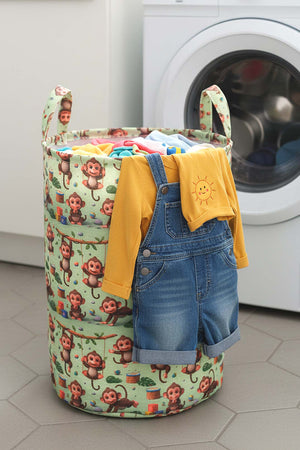 Monkey Pattern Toy Laundry Basket