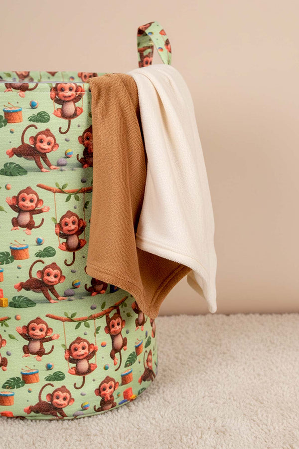 Monkey Pattern Toy Laundry Basket