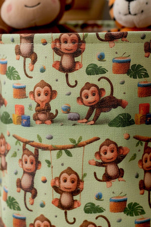 Monkey Pattern Toy Laundry Basket