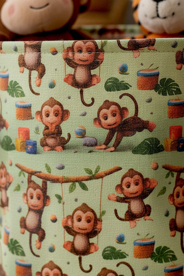 Monkey Pattern Toy Laundry Basket