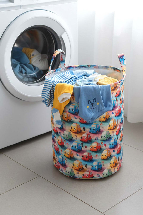 Car Pattern Toy Laundry Basket