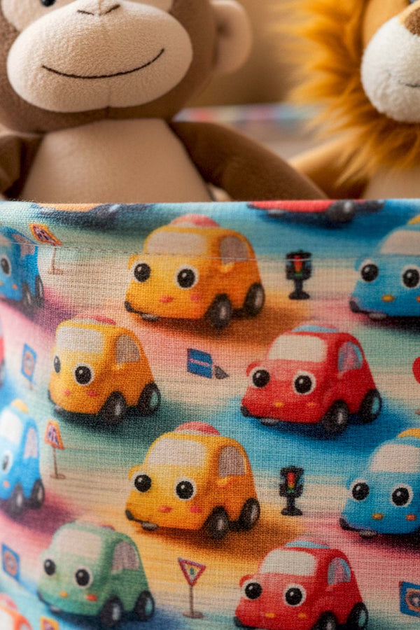 Car Pattern Toy Laundry Basket