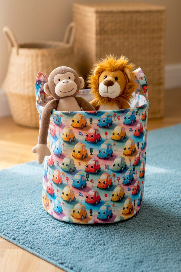 Car Pattern Toy Laundry Basket