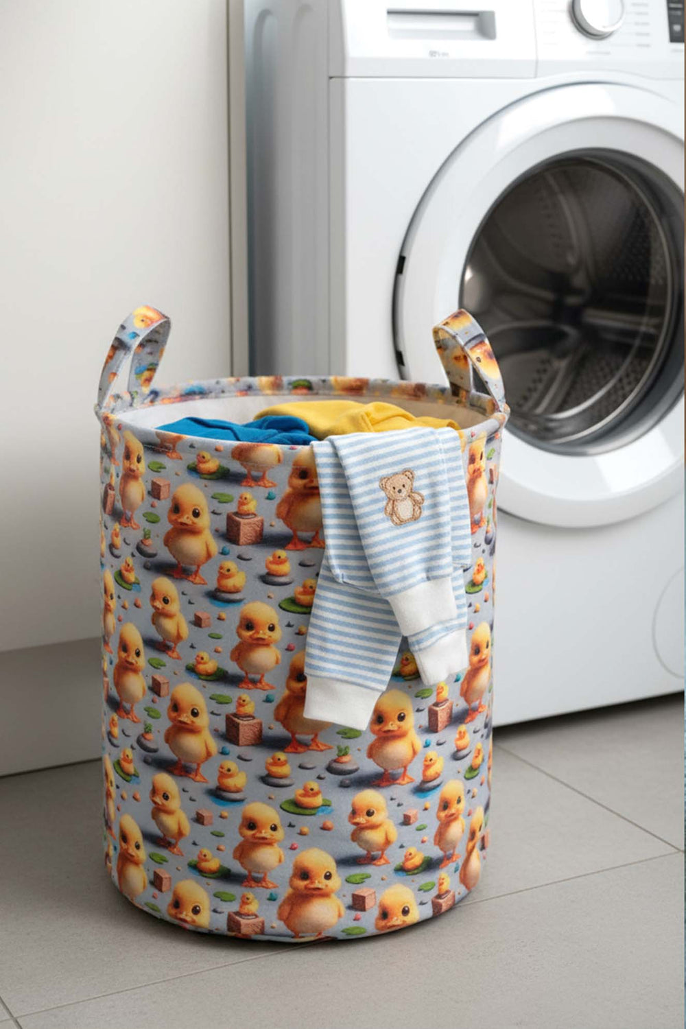 Chick Pattern Toy Laundry Basket