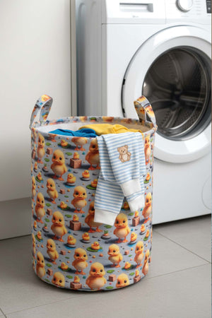 Chick Pattern Toy Laundry Basket