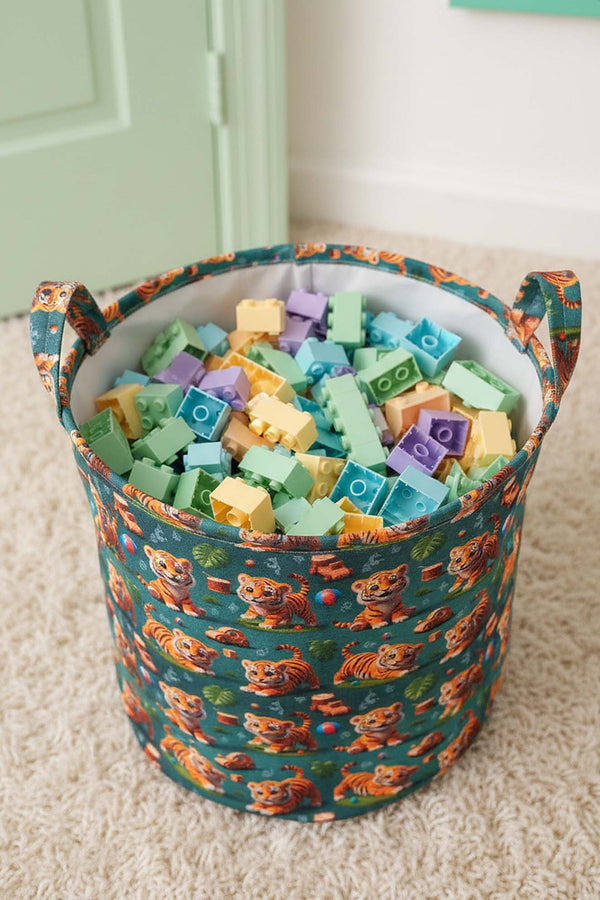 Tiger Pattern Toy Laundry Basket