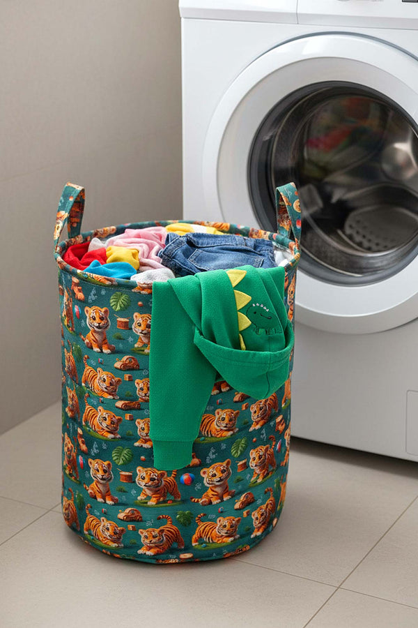 Tiger Pattern Toy Laundry Basket