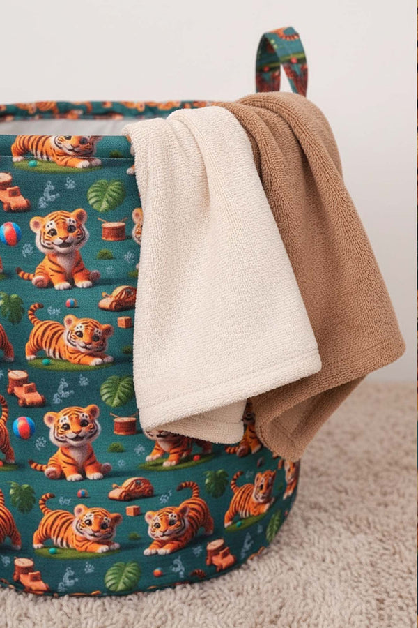 Tiger Pattern Toy Laundry Basket