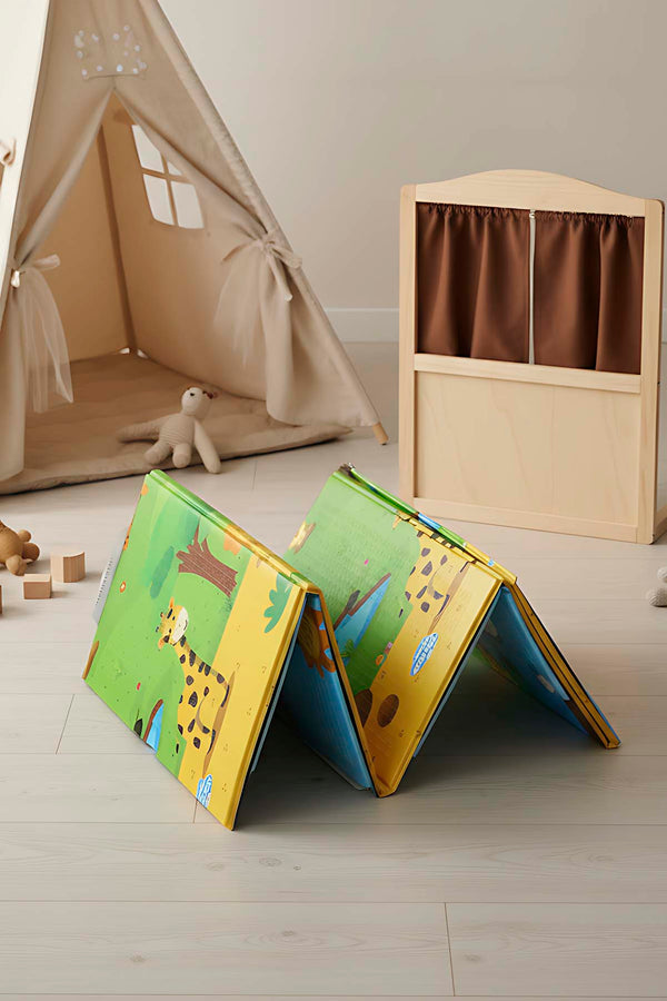 Zoo Children’s Play Rug: Foldable, Waterproof & Extra Large, 130x200 cm