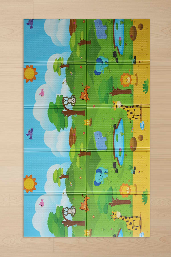 Zoo Children’s Play Rug: Foldable, Waterproof & Extra Large, 130x200 cm