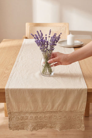 Oxford Lacy Cotton Lace Runner 40X150 Cm