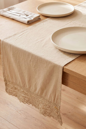 Oxford Lacy Cotton Lace Runner 40X150 Cm