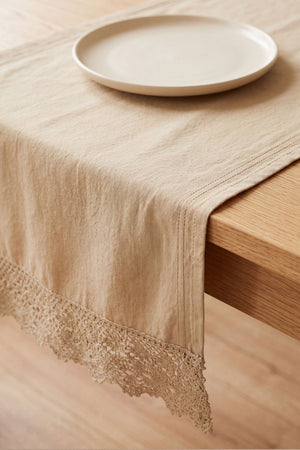 Oxford Lacy Cotton Lace Runner 40X150 Cm