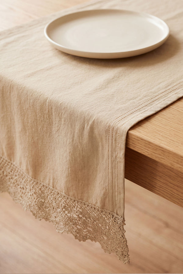 Oxford Lacy Cotton Lace Runner 40X150 Cm