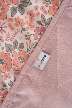 Pink Spring Double Bedding Set with Quilted Bedspread - 7 Piece Dowry Set