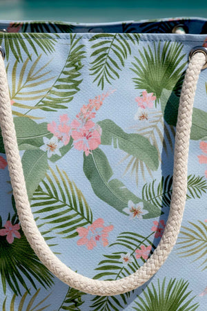 Blue Tropical Beach Bag