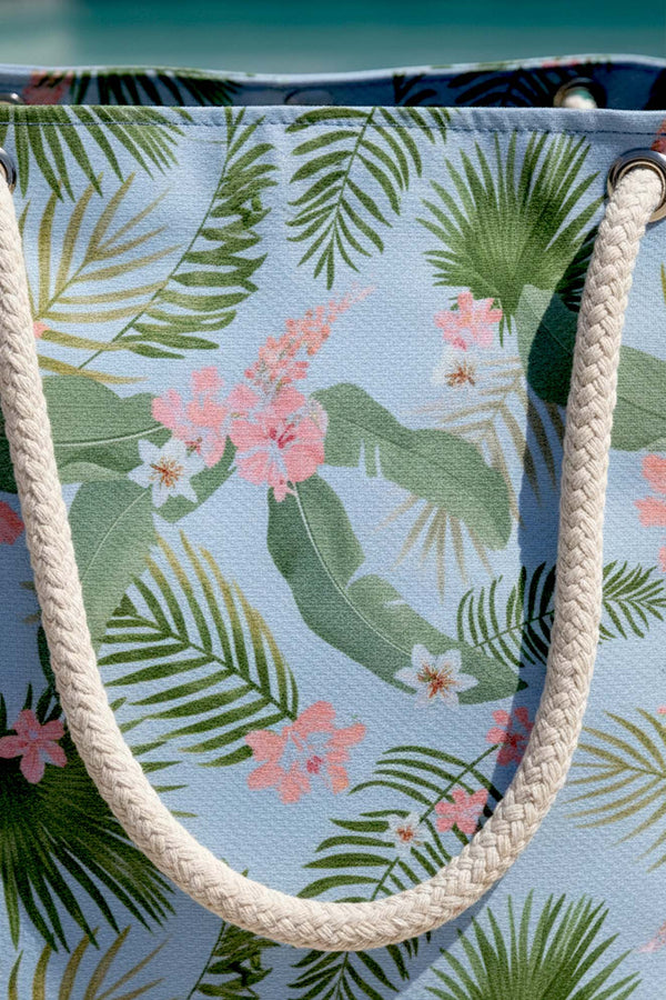 Blue Tropical Beach Bag