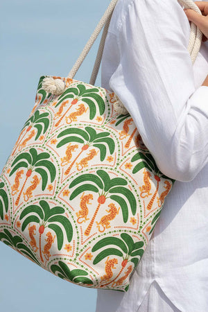 Tropical Tiger Beach Bag