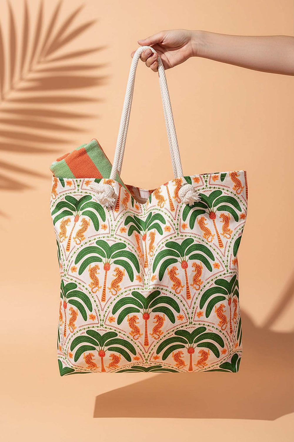 Tropical Tiger Beach Bag