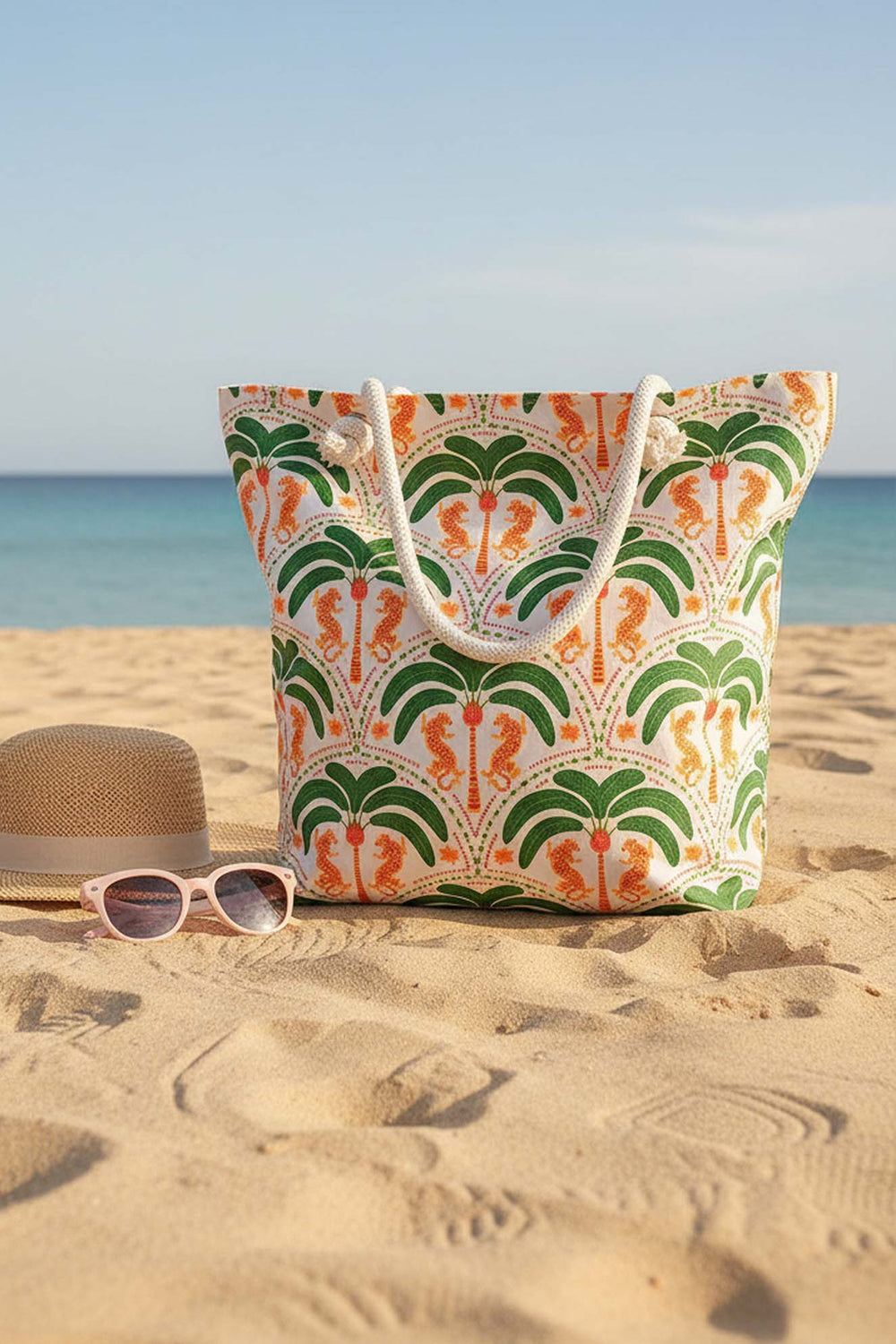 Tropical Tiger Beach Bag