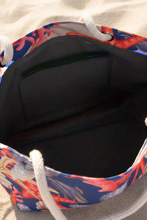Starfish & Seashell Pattern Beach Bag