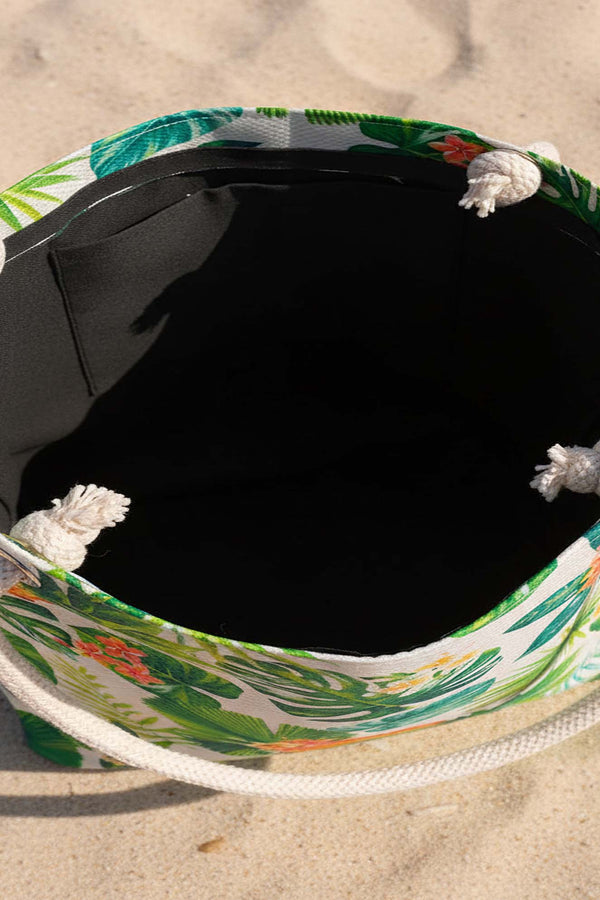 Pineapple Leaf Pattern Beach Bag