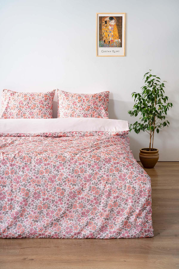 Pink Spring Double Duvet Cover Set Cotton