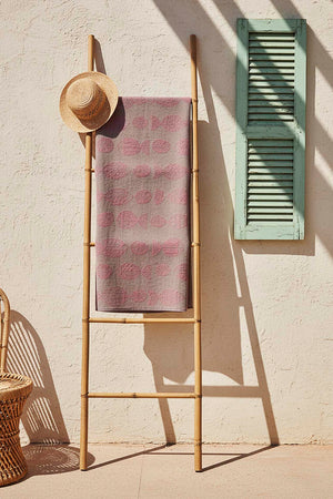 Anthracite Aztec %100 Cotton Beach Towel 70x140 cm