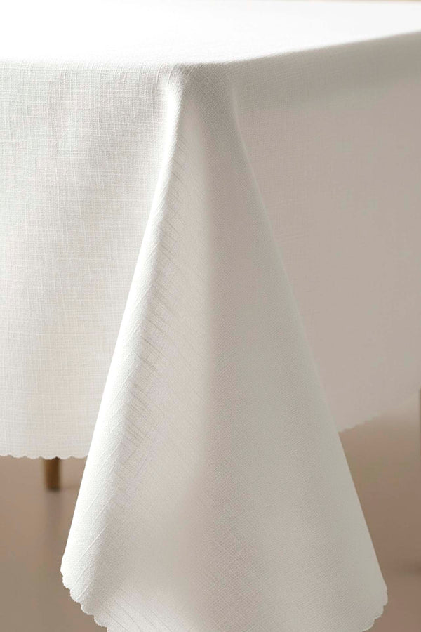 White Stain-Resistant Wrinkle-Free Tablecloth 150x200 cm