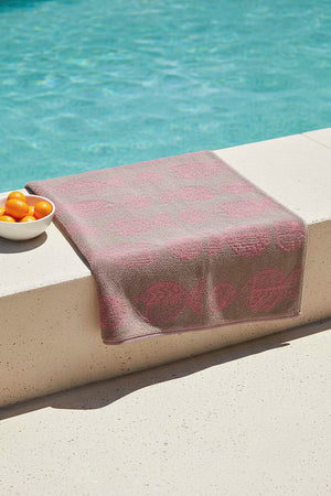 Anthracite Aztec %100 Cotton Beach Towel 70x140 cm