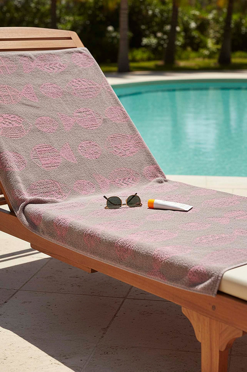 Anthracite Aztec %100 Cotton Beach Towel 70x140 cm
