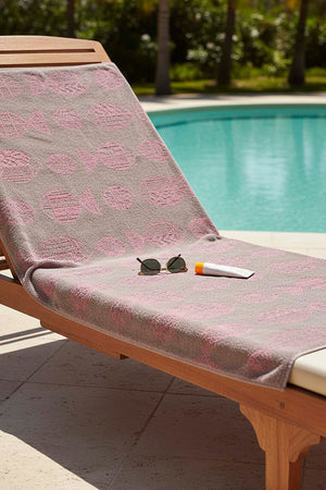 Anthracite Aztec %100 Cotton Beach Towel 70x140 cm