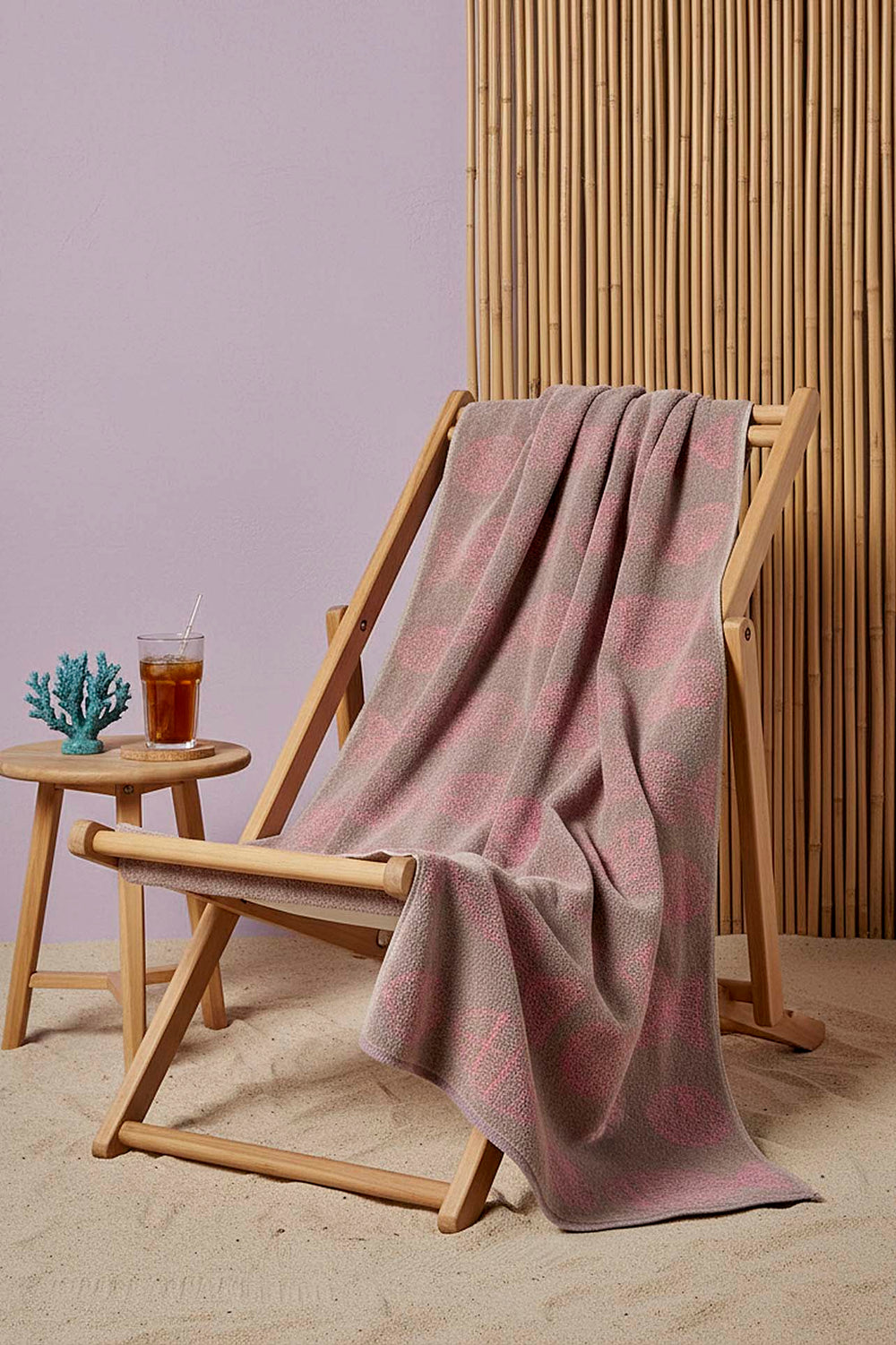 Anthracite Aztec %100 Cotton Beach Towel 70x140 cm