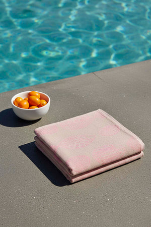 Grey Aztec %100 Cotton Beach Towel 70x140 cm