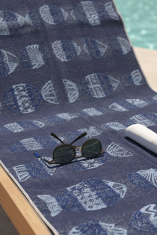 Blue Aztec %100 Cotton Beach Towel 70x140 cm